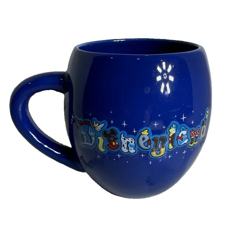 Disneyland Blue Rounded Coffee Mug Bubble Character Cup Theme Park Souvenir